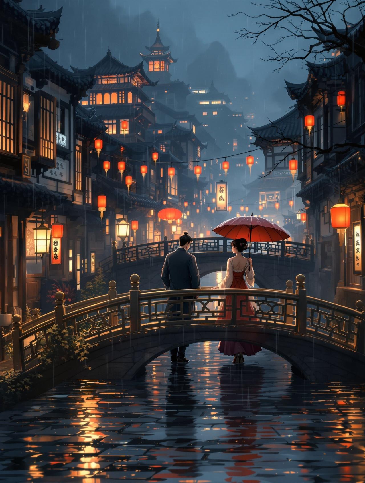 歪歪的漫画 - 长安夜雨 歪歪的漫画 - 长安夜雨:千年长安,一场雨困住了两个人