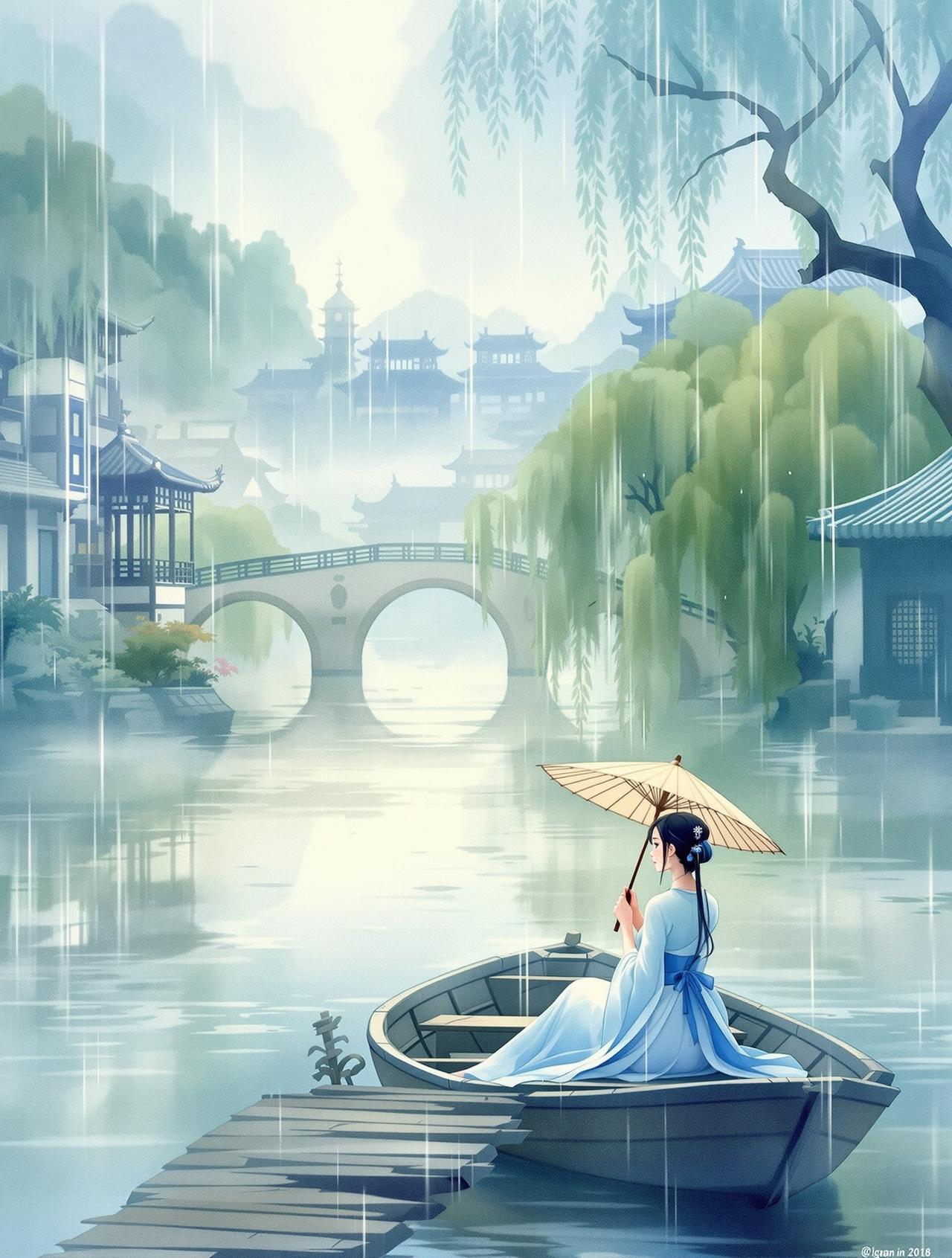 歪歪的漫画 - 江南烟雨 歪歪的漫画 - 江南烟雨:江南好,风景旧曾谙